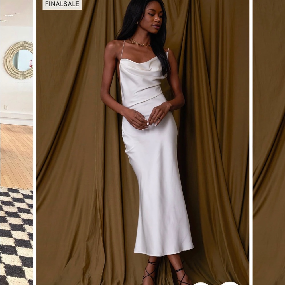 12th Tribe Ivory Midi Dress, size Small